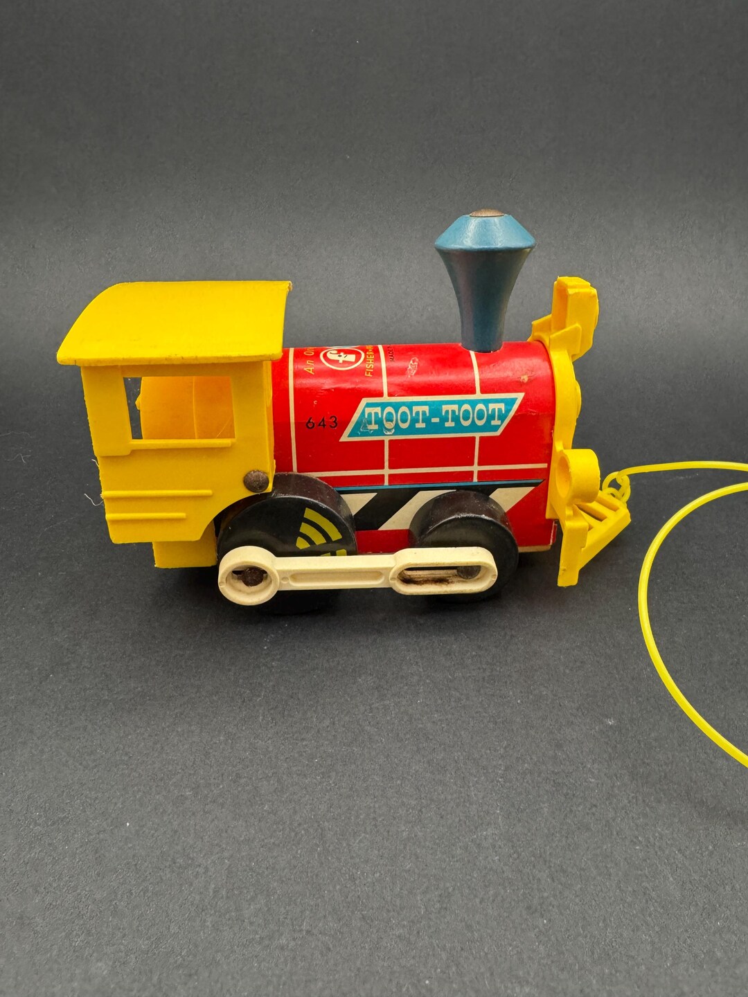Vintage Fisher Price Toot Toot Train Pull Toy Collectible 1964