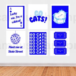 University of Kentucky prints set of 6 | UK prints | UK dorm | UKY | kentucky prints |
