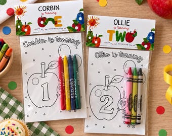 The Very Hungry Caterpillar Birthday Favor, One for the Books Coloring Pages, 1st Birthday Party