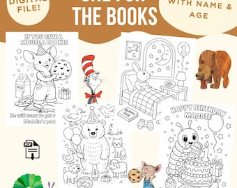 One for the Books Printable Coloring Pages - Chapter One Birthday Pages