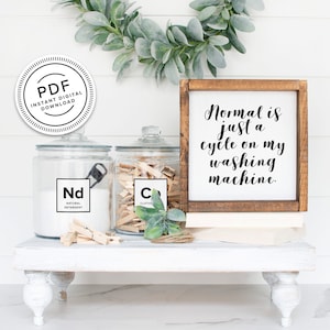 45 Periodic Table Laundry and Cleaning Labels - Styled like the scientific table of elements - Laundry & Kitchen Organisation