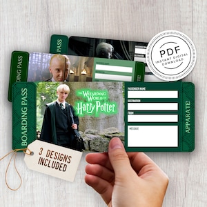Boleto de viaje sorpresa a Universal Studios - Imprimible - Boleto de vacaciones - Tarjeta de embarque - Imprimir en casa - Wizarding World