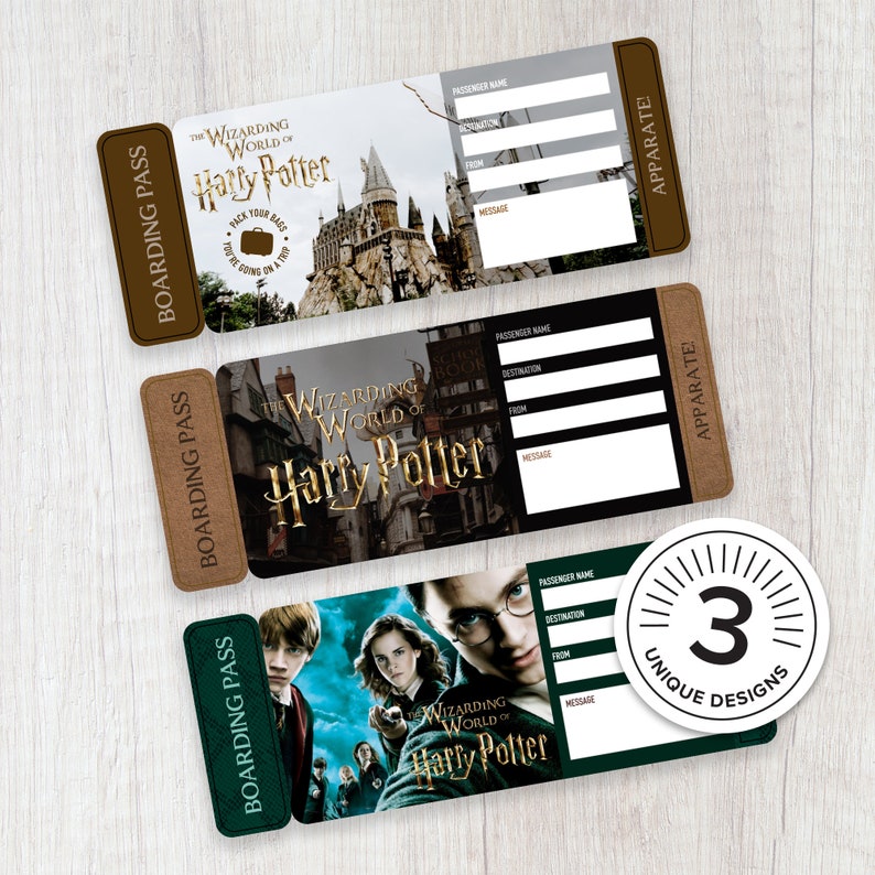 Surprise Universal Studios Trip Ticket Printable Vacation - Etsy