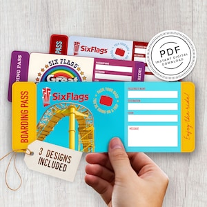 Six Flags afdrukbare verrassingsreistickets - vakantieticket - instapkaart - thuis afdrukken