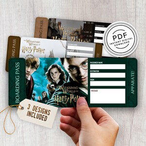 Bilhete de viagem surpresa Universal Studios - Para impressão - Bilhete de férias - Cartão de embarque - Imprimir em casa - Mundo Mágico