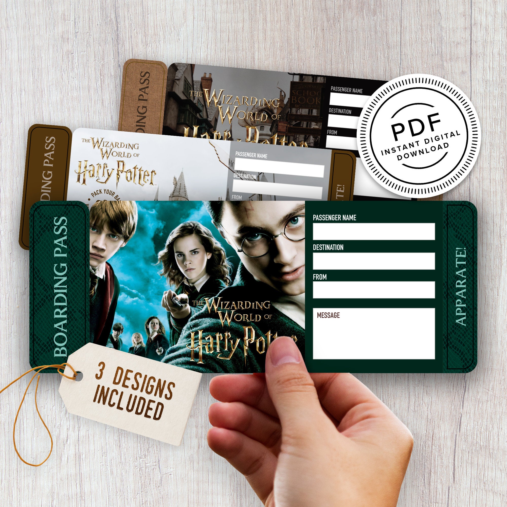 printable universal studios surprise trip tickets vacation etsy