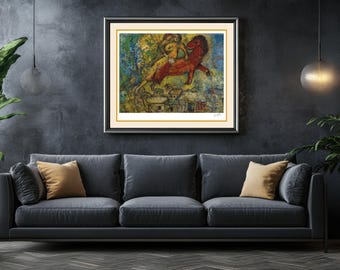 シャガール「La Chevauchee ou La Cavalcade 1887」リトグラフ - Etsy 日本
