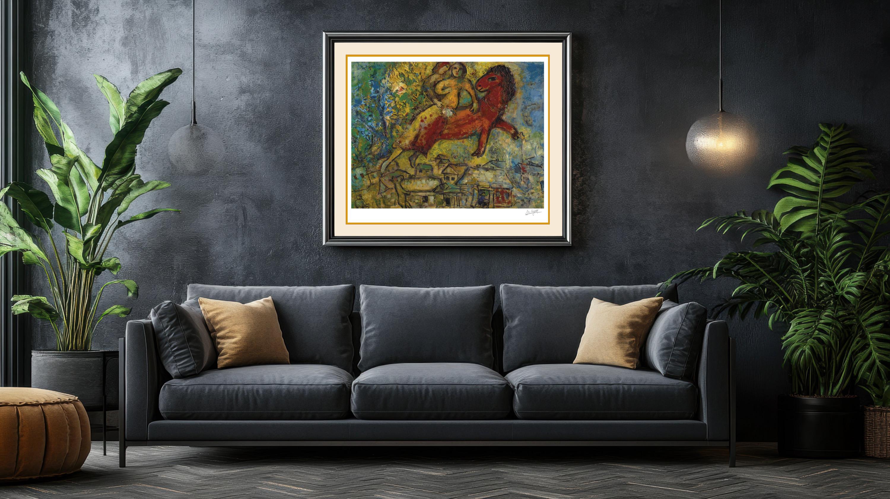 マルク・シャガール 額装品 『La Chevauche』額外寸580×720mm シャガール「La Chevauchee ou La Cavalcade 1887」リトグラフ - Etsy 日本