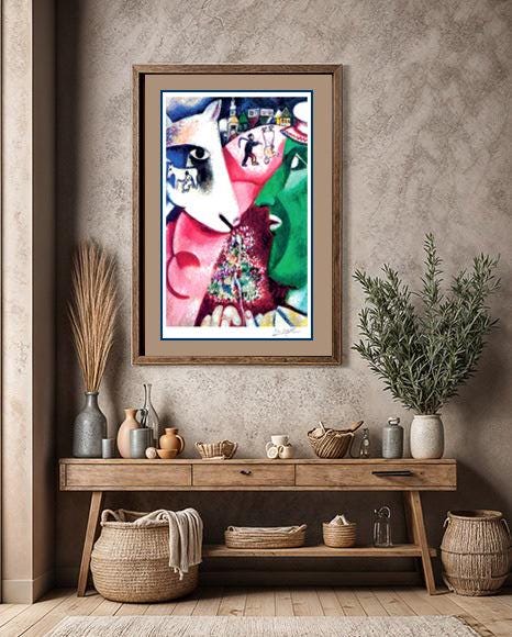 シャガール リトグラフ 「私の村の家」 楽天市場】マルク シャガール 私の村の家 リトグラフポスター