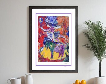 シャガール作「ル・シルク 1961」リトグラフ（額装なし） - Etsy 日本