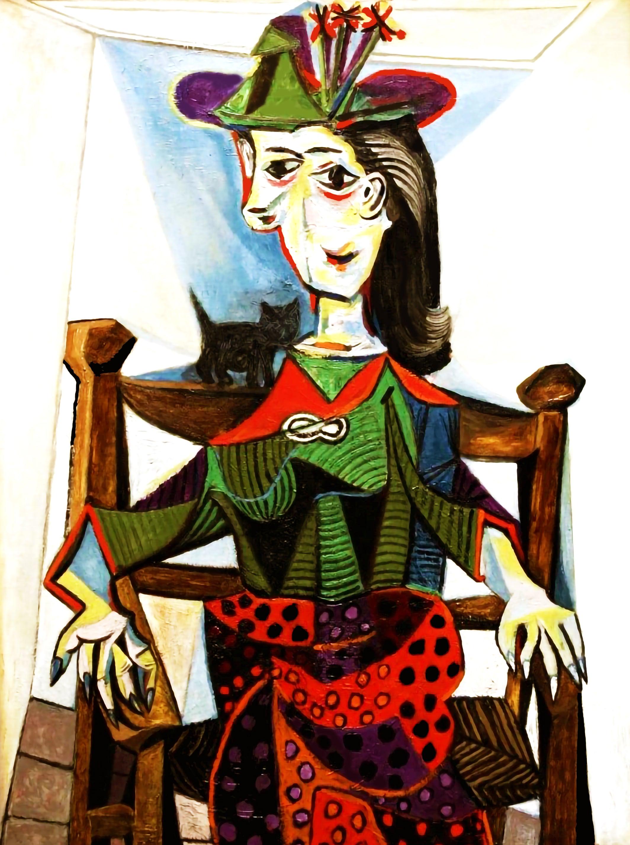 パブロ・ピカソ「帽子をかぶった女性」リノカット :: 絵画買取・販売