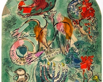 Chagall, „Plemię Aszerów”, litografia NIEOPRAWIONA