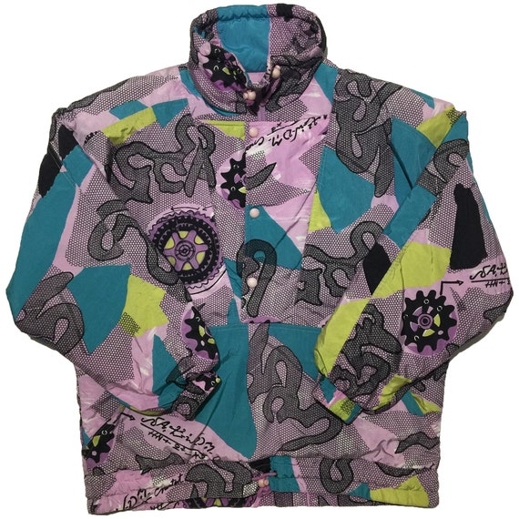 Etirel Pink and Teal Ski Jacket