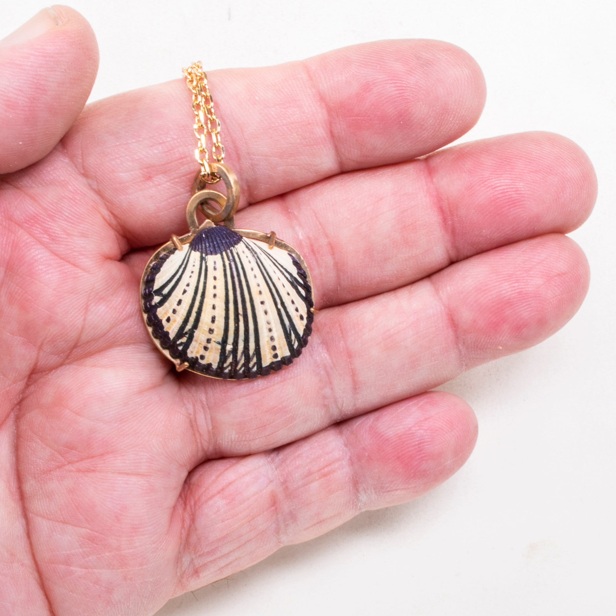 Sea Shell Pendant Necklace, Painted Sea Shells, Beach Necklaces