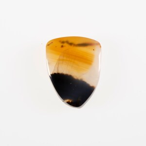 Scenic Moss Agate Cabochon: Landscape Gemstone for Jewelry
