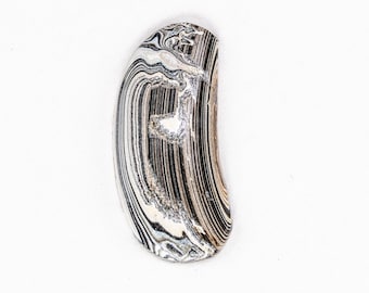 Polished Fordite Cabochon: Jewelry Making Gemstone (26mm x 12mm x 2mm)