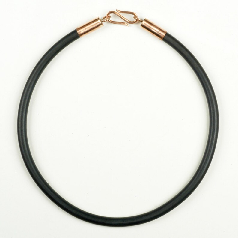 Black Rubber Necklace Choker Length Neoprene Cord With Etsy