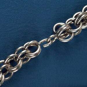 Sterling Silver historical Renaissance style chain link bracelet image 6
