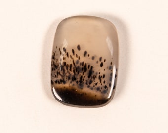 Scenic Moss Agate Cabochon: Gemstone for Jewelry, Wire Wrapping (16mm x 12mm)