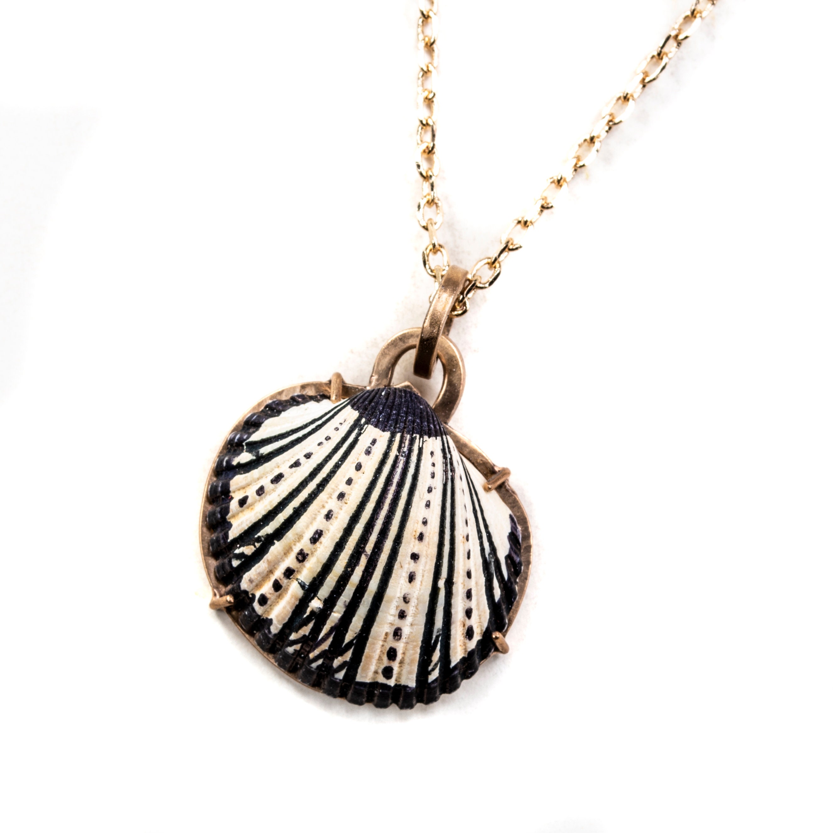 Sea Shell Pendant Necklace, Painted Sea Shells, Beach Necklaces