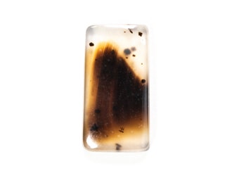 Scenic Moss Agate Cabochon, Dendritic Landscape Gemstone