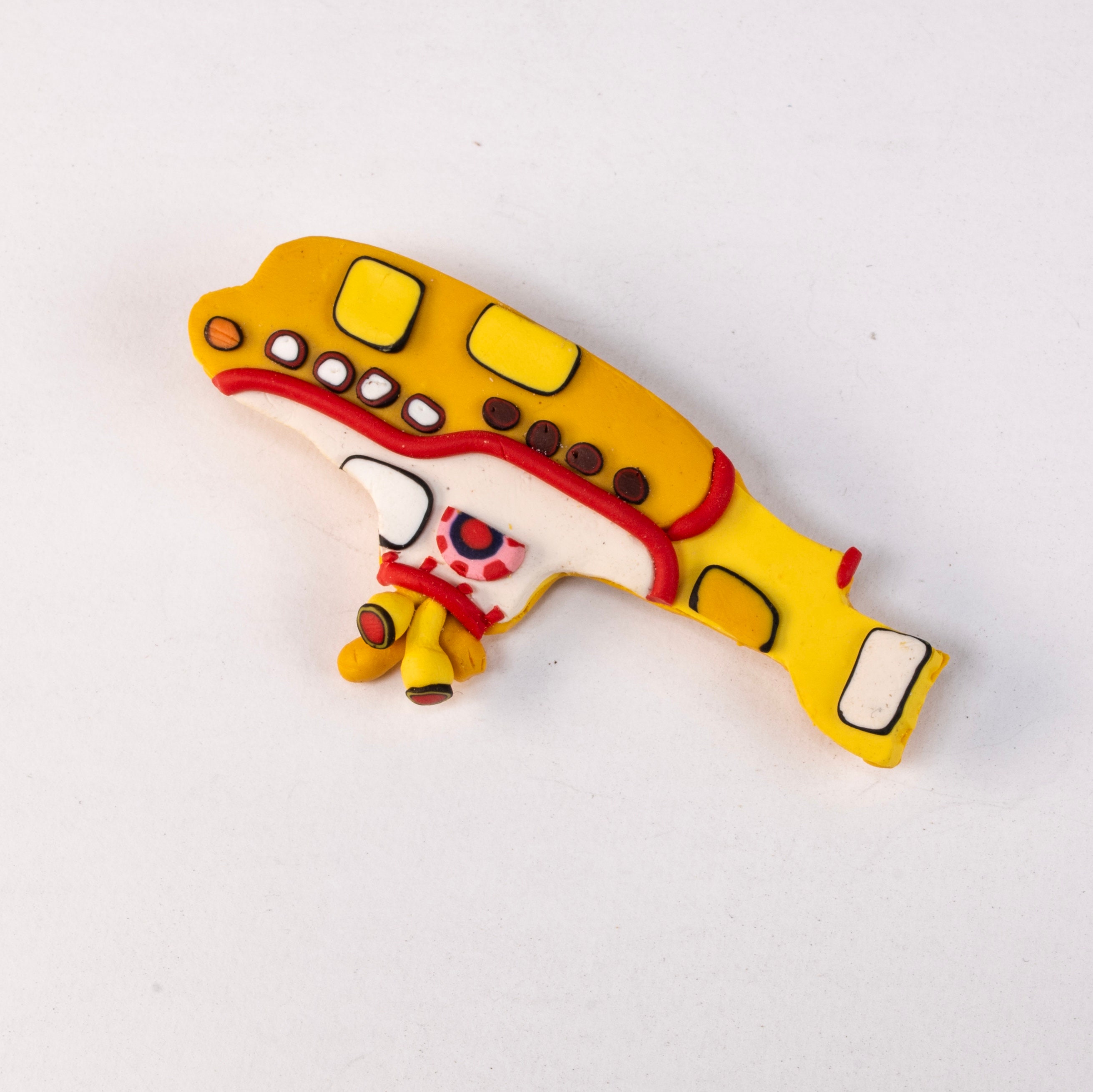Handcrafted Beatles Yellow Submarine Brooch - Psychedelic
