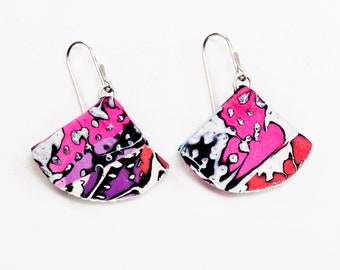 Manga earrings, graffiti earrings, Tokyo harajuku earrings, modern Japanese pop style fashion accessory