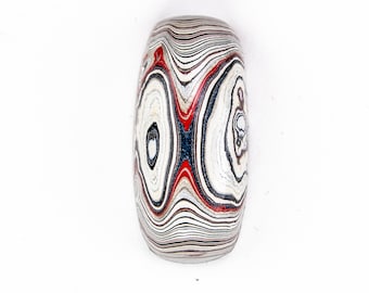 Polished Oval Fordite Cabochon, Jewelry Making Supply (30mm)