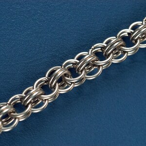 Sterling Silver historical Renaissance style chain link bracelet image 5