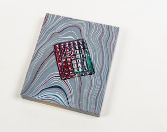 Polished Fordite Cabochon, Jewelry Making Supply (1.5x1.1875x.125in)