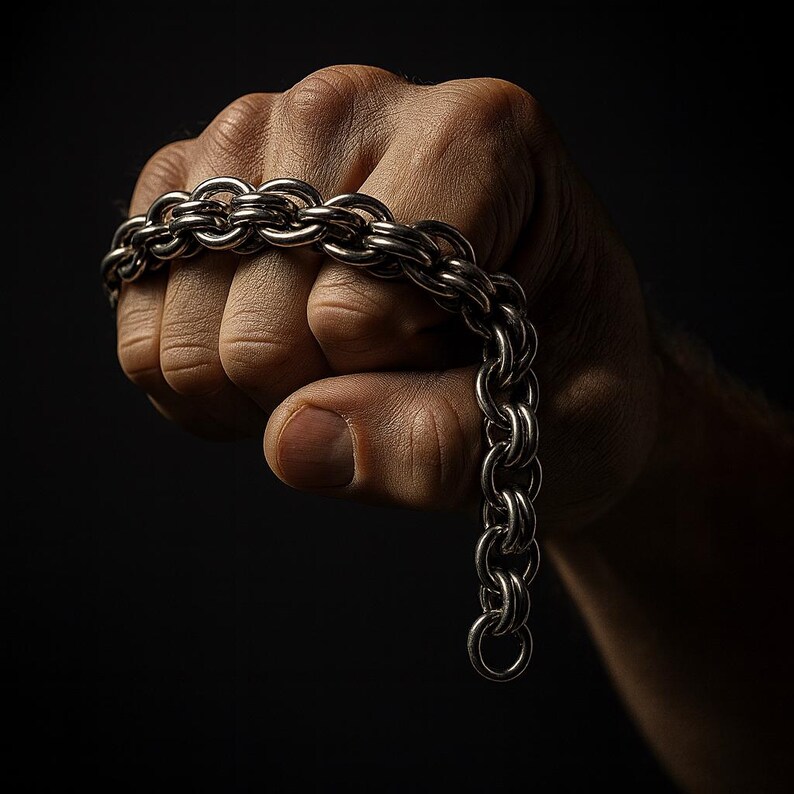 Sterling Silver historical Renaissance style chain link bracelet image 7