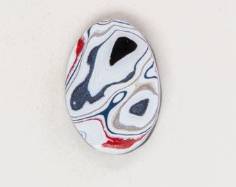 Polished Fordite Cabochon: Oval Jewelry Making Supply (17x12x6mm)