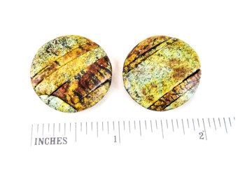 Desert Bark Pattern Genuine Corlite™ Low Dome Cabochones for craftspeople by 2Roses