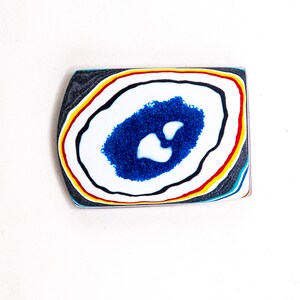 Polished Fordite Cabochon: Automotive Paint Gemstone for Jewelry