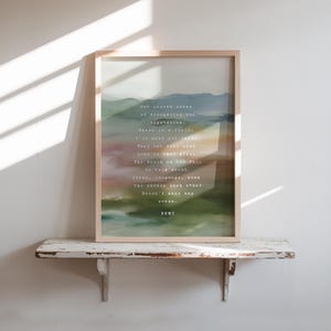 Rumi Quote Print | &quot;Out Beyond Ideas of Wrongdoing and Rightdoing&quot; Poem Wall Art | Soulful Rumi Art | Spiritual Poster | Mindfulness Gift