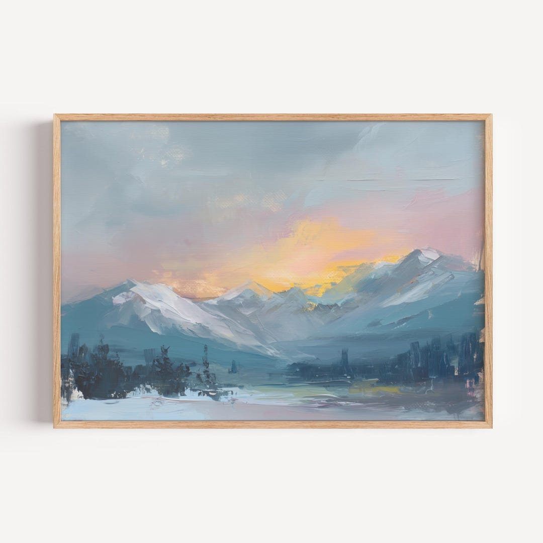 Abstract Colorado Mountain Art Print, Rocky Mountains Fine Art, Modern ...