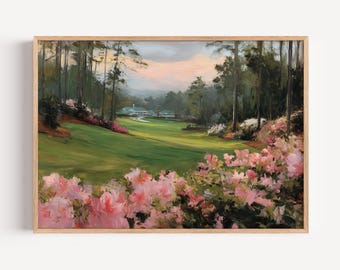 Augusta National Golf Club Digital Download, Augusta Golf Course Art Print, Printable Golf Decor, Golf Lovers Gifts