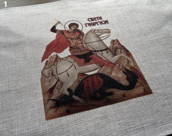Serbian Orthodox Table Runner Cloth Slava Saint George Sveti Georgije Custom Made
