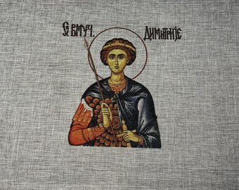 Saint Dimitrije Sveti Dimitrije Serbski prawosławny bieżnik na stół Slava wykonany na zamówienie