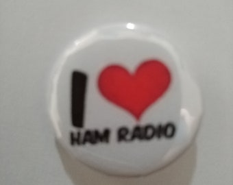 I love ham radio badge
