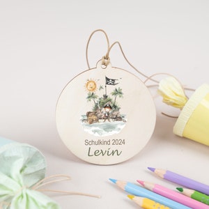Pendentif cône d'école pirate Pendentif cône d'école personnalisé Pirate, cadeau écolier, cadeaux pour inscription scolaire