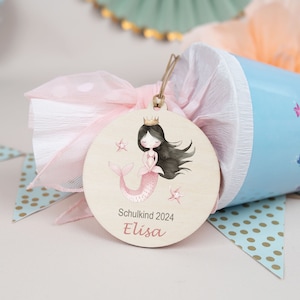 Pendentif cône d'école sirène Pendentif cône d'école personnalisé, cadeau écolier, cadeaux pour l'inscription scolaire