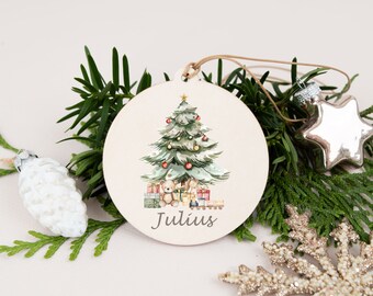 Weihnachtsanhänger, Personalisierte Weihnachtskugel,Baumschmuck, Christbaumschmuck aus Holz , Weihnachtsdeko , Weihnachtsgeschenk