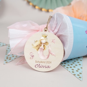 Pendentif cône d'école sirène m Pendentif cône d'école personnalisé, cadeau écolier, cadeaux pour l'inscription scolaire