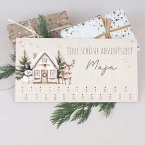 Calendário do Advento personalizado DIY, Calendário do Advento para preencher, Calendário do Advento para crianças, Calendário do Advento feito de madeira, Presente do Advento