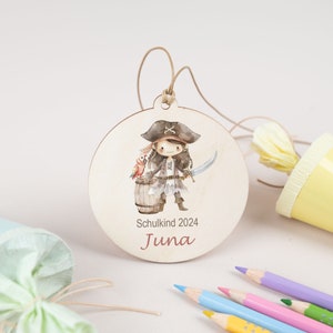 Pendentif cône d'école pirate Pendentif cône d'école personnalisé Pirates, cadeau écolier, cadeaux pour inscription scolaire