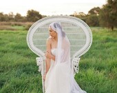 Handgemachte Schleier mit Spitze Borte - Stil: Schleier