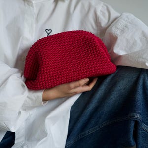 Rosa Kupplung, Kiss Lock Abendtasche, Rosa Sommertasche, Häkeltasche, stilvolle Beuteltasche, Modehandtasche, Frauentasche, handgemachte Tasche