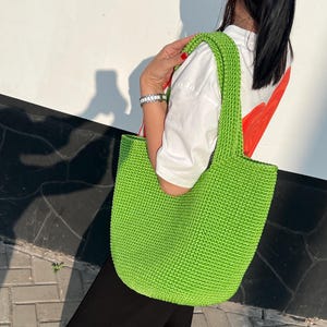 Casual Green Tote Bag