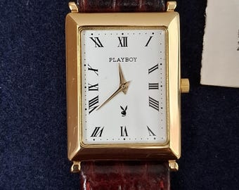 Vintage Playboy quartz watch - gold-plated